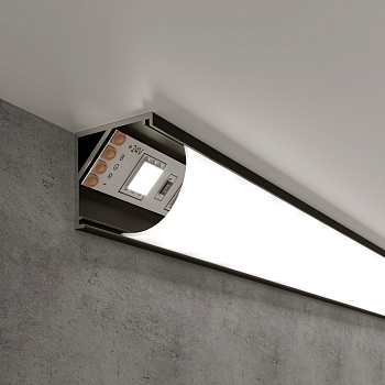 Elektrostandard LL-2-ALP008 / Угловой алюминиевый профиль черный/белый для LED ленты (под ленту до 10mm) a053627