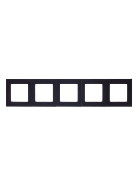 Купить ABB EPJ Levit антрацит / дымчатый чёрный Рамка 5 поста 2CHH015050A6063