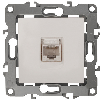 ЭРА 12-3107-02 Слоновая кость Розетка информационная RJ45, IP20, 12