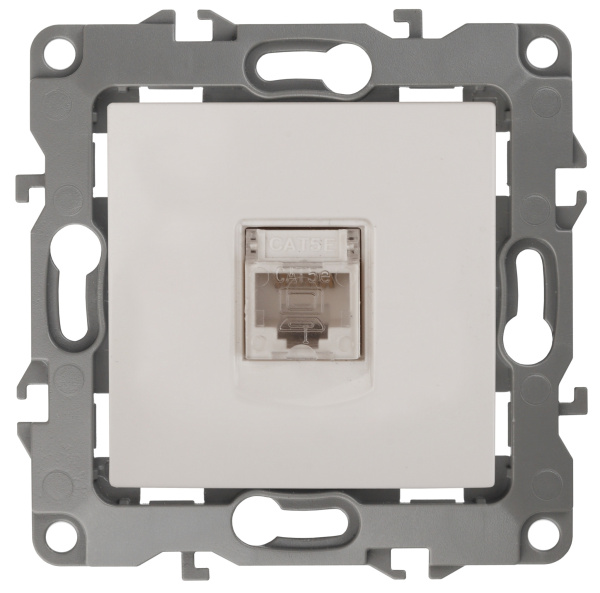 ЭРА 12-3107-02 Слоновая кость Розетка информационная RJ45, IP20, 12
