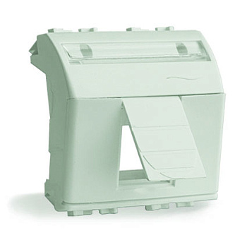 DKC Адаптер для информационных разъемов Keystone, белый, 2 мод.