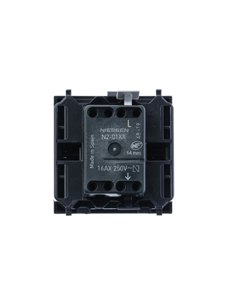 Купить ABB NIE Zenit Антрацит Выключатель 1-клавишный 2 мод 2CLA220100N1801