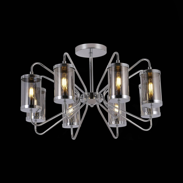 Купить Evoluce SLE102302-08 Светильник потолочный Хром/Дымчатый E14 8*40W