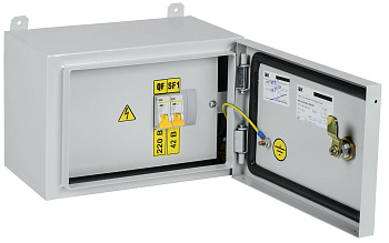 IEK Ящик с понижающим трансформатором-0,25 230/42-2 УХЛ2 IP54