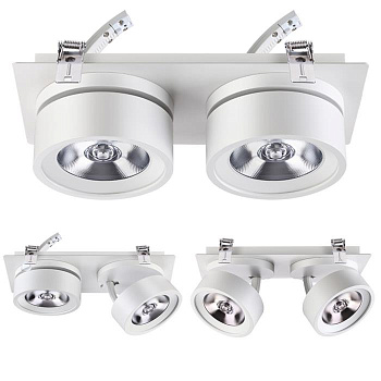 Novotech 357878 NT18 064 белый Встраиваемый светильник IP20 LED 3000К 2*25W 220-240V PROMETA