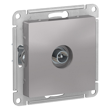 Systeme Electric AtlasDesign Алюминий Розетка антенная одиночная TV коннектор, механизм