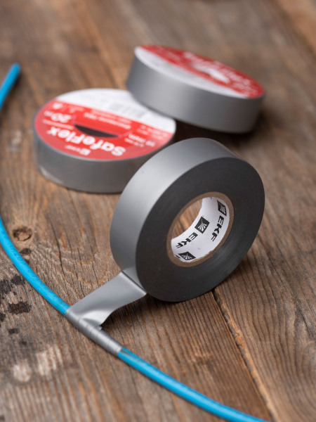 Купить EKF PROxima Изолента ПВХ серо-стальная 19мм 20м серии SafeFlex