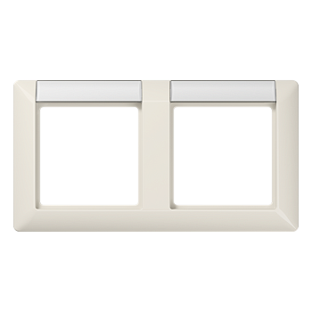 JUNG Рамка 2-кратная с полем для надписи для горизонтальной установки слоновая кость AS5820NA