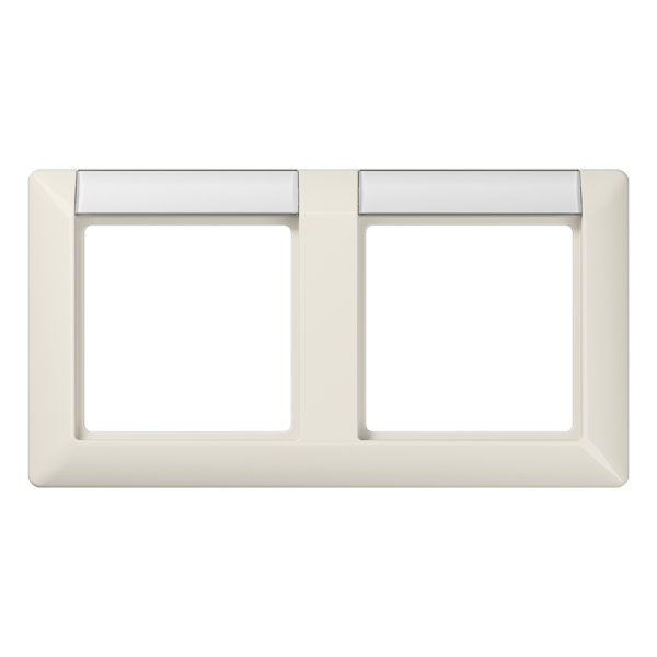 JUNG Рамка 2-кратная с полем для надписи для горизонтальной установки слоновая кость AS5820NA