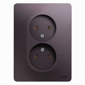 Systeme Electric Glossa Сиреневый туман Розетка 2-ая б/з (в сборе)