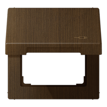 JUNG Рамка с подпружиненной крышкой для механизмов 50*50, с символом "Вилка", латунь Antik ME2990KLSOCAT