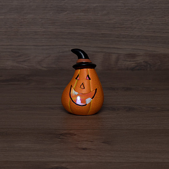 NEON-NIGHT Керамическая фигурка «Тыква в шляпе» 7.1х6.7х10.8 см 505-018