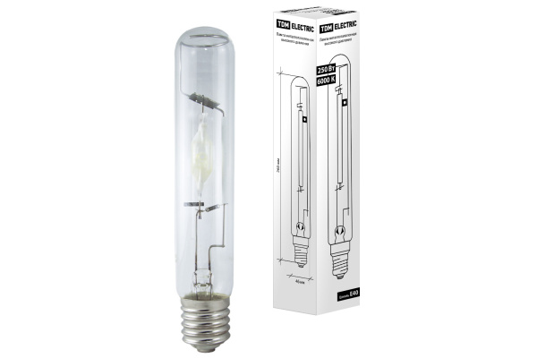 TDM Лампа металлогалогенная ДРИ 250 6000 К Е40 SQ0325-0016