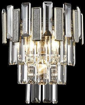 Wertmark WE131.03.301 Бра Кофейное золото/Прозрачный E14 3*40W