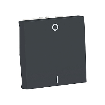 SE Unica Modular Антрацит Выключатель 1-клавишный, двухполюсный, сх. 2, 16 AX, 250В, 2 модуля NU326254