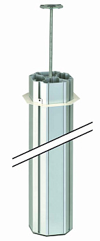 Simon Connect Алюминий Колонна 4-сторонняя, К45, с телескопическим упором, 125х125 мм, 3м ALK5400-8