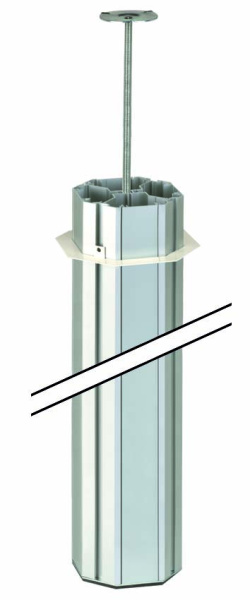 Simon Connect Алюминий Колонна 4-сторонняя, К45, с телескопическим упором, 125х125 мм, 3м ALK5400-8