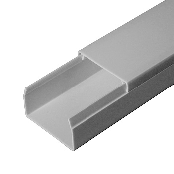 Промрукав Кабель-канал серый RAL 7035 2-й замок в п/э 40х25 (30м/уп) PR03.0075