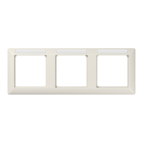 JUNG Рамка 3-кратная горизонтальная с полем для надписи слоновая кость AS5830BFINA