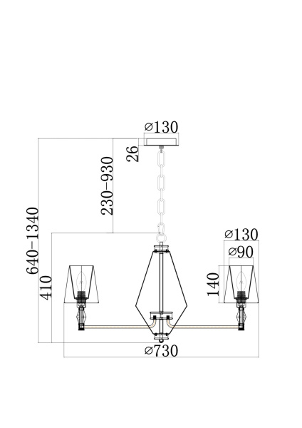 Купить Maytoni Modern Stein Хром Люстра MOD038PL-06CH