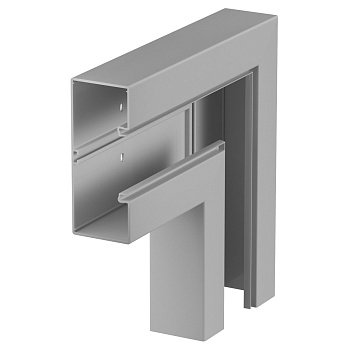 OBO Bettermann Угол плоский кабель-канала Rapid 80, 70x170 мм (без крышки) ПВХ, серый RAL7030 6274726