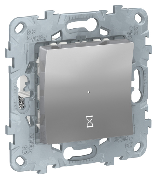 Купить SE Unica New Алюминий Таймер нажимной, 10А NU553530