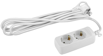 ЭРА UX-2e-1,5m Удлинитель c заземлением, 3х0,75мм2, ПВС, 2гн, 1,5м