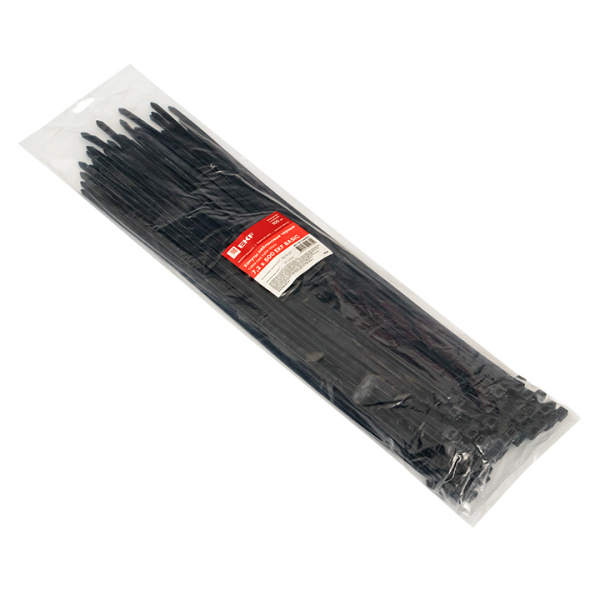 Купить EKF Basic Хомут нейлоновый черный (7,2х500) (100шт.)