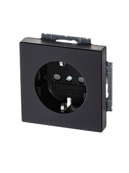 ABB BJE Solo/Future Черный бархат Розетка с/з с защитными шторками 2CKA002013A5333