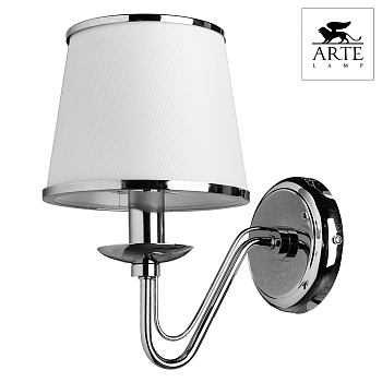 Arte Lamp Aurora Хром/Белый Бра 60W E14 A1150AP-1CC