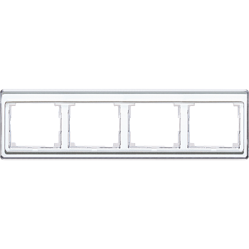 JUNG SL 500 Белая Рамка 4-ая горизонтальная SL5840WW
