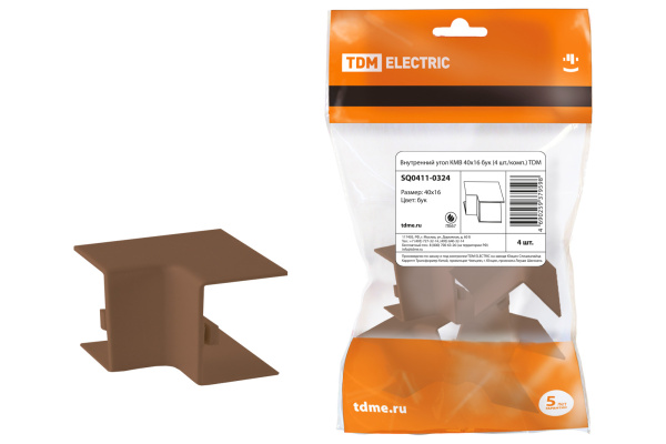 TDM Внутренний угол КМВ 40х16 бук (4 шт./комп.) SQ0411-0324