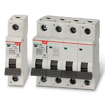 LSIS Автоматический выключатель BK63H-DC 2P C 4A 10KA 500VDC 0627061100