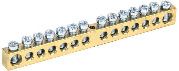 IEK Шина PEN земля-ноль 8х12мм 14/1 (14групп/креп по цент)