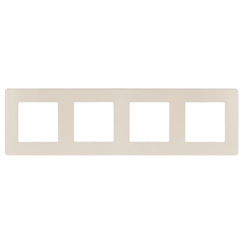 ЭРА Рамка для розеток и выключателей Серия 12 12-5104-02 на 4 поста, Сатин, слоновая кость