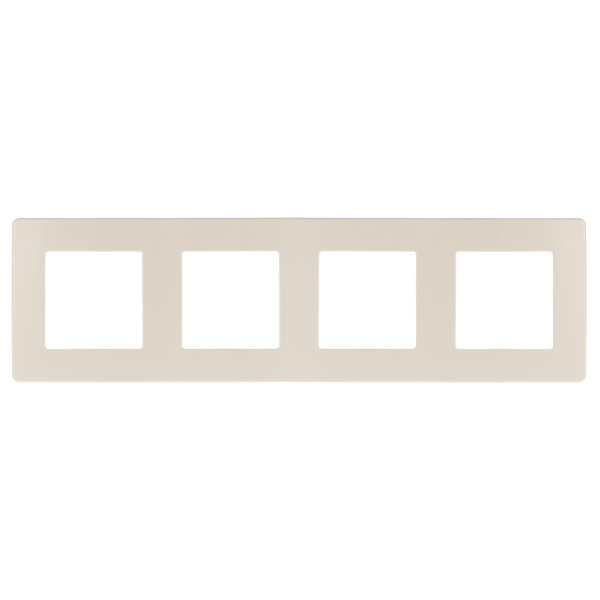 ЭРА Рамка для розеток и выключателей Серия 12 12-5104-02 на 4 поста, Сатин, слоновая кость