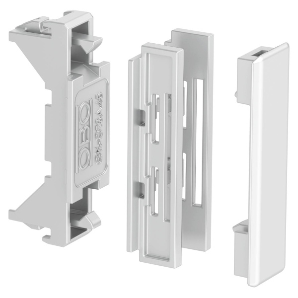 OBO Bettermann Соединитель крышки кабель-канала Rapid 45-2, поликарбонат/АВС-пластик, алюминиевый цвет 6113034