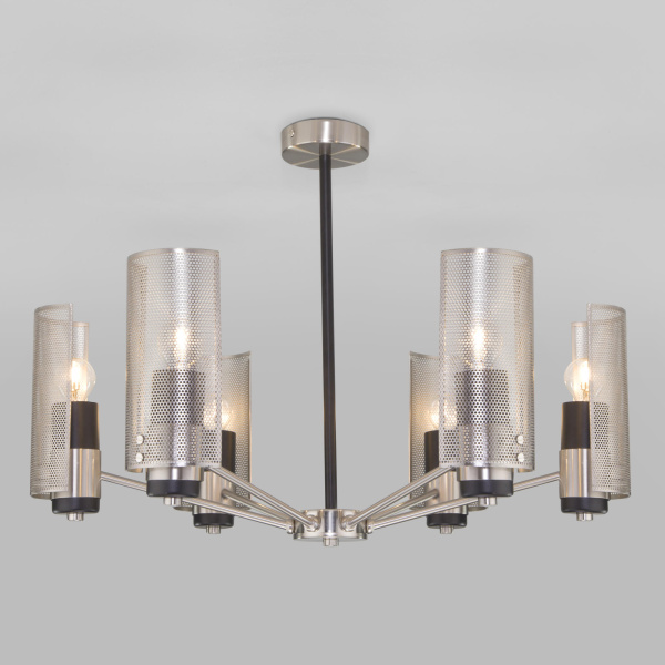 Eurosvet Потолочная люстра в стиле лофт 70139/6 никель a057945