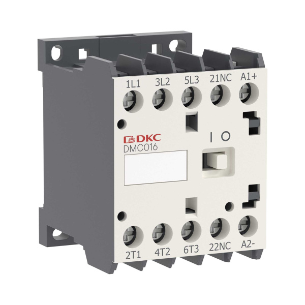 DKC Миниконтактор YON DMC016 16A 7,5кВт AC3 3P кат. 24В DC 1НО