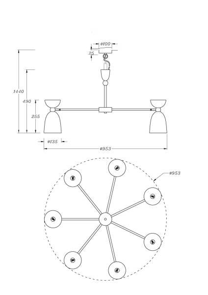 Купить Maytoni Modern Cloches Подвесной светильник MOD113PL-07W