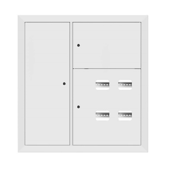 EKF PROxima Щит этажный 4 кв. RAL9003 со слаботочным отсеком слева (1000х950х160)