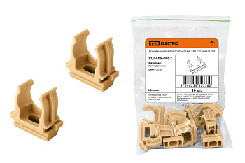 TDM Крепеж-клипса для трубы 20 мм (10шт) "ЭКО" (сосна) SQ0405-0052