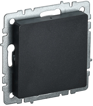 IEK BRITE BASE Черный Заглушка c суппортом МЗ10-БрЧ