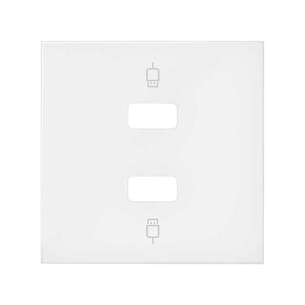 Simon 100 Белый матовый Накладка розетки 2xUSB 10001090-230