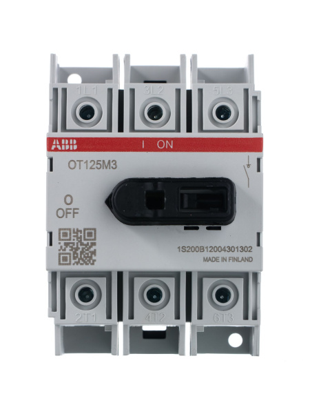 Купить ABB OT125M3 Выключатель-разъединитель 3P 125А, на DIN-рейку или монтажную плату 1SCA022429R9140