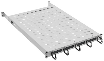 IEK ZPAS ITK Полка стационарная 19" 1U органайзер щетовой 120кг 850мм серый ZP-FS35-U-1U-89