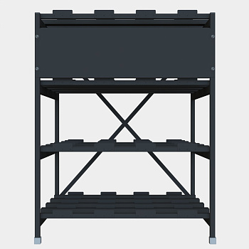 Systeme Electric Стеллаж 4 полочный 4 ряда 896х769х1160