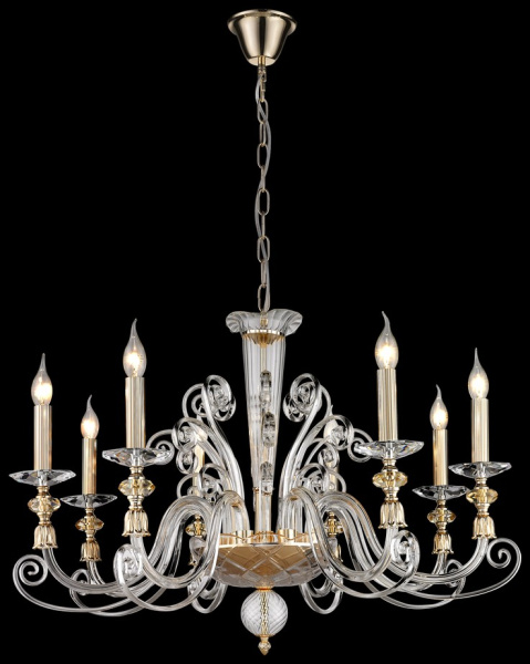 Wertmark WE174.08.303 Люстра подвесная Золото, Прозрачный E14 8*40W