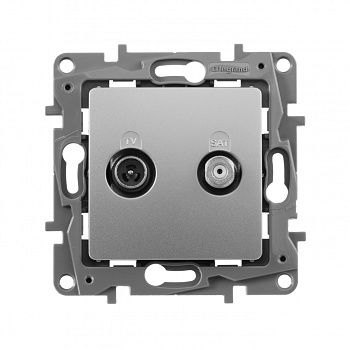 Legrand Etika Алюминий Розетка Розетка TV/SAT 2-х кабельная 672457