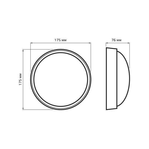 Купить Gauss Св-к ЖКХ ECO 2.0 круг 12W 990lm 4000K 160-260V IP54 D175*76мм белый с микровол сенсором 142411212-S